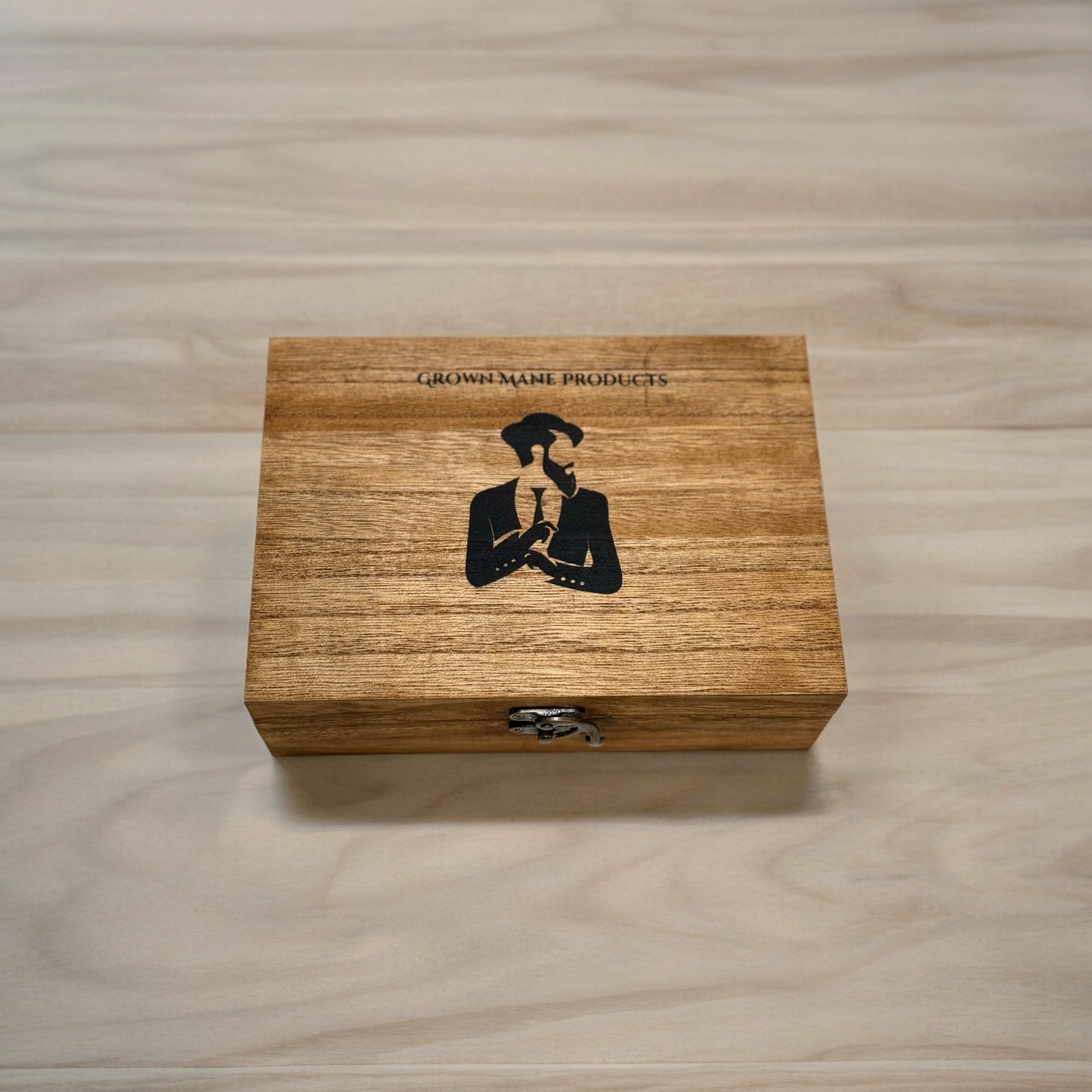 Custom Laser Engraved Box Bundle - Beard Oil, Butter, Brush, Comb